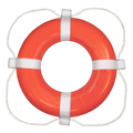 Taylor Made Foam Ring Buoy - 20" - Orange w/White Rope 363